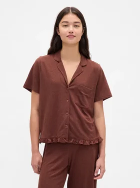 Camisa de pijama con volantes