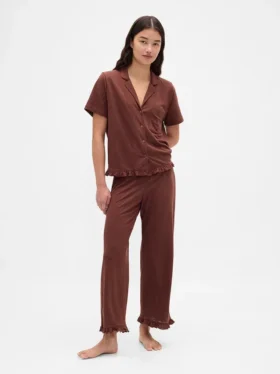 Camisa de pijama con volantes