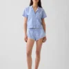 Camisa de pijama corta de popelín