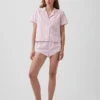 Camisa de pijama corta de popelín