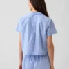 Camisa de pijama corta de popelín