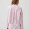 Camisa de pijama corta oversize de popelín