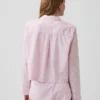 Camisa de pijama corta oversize de popelín