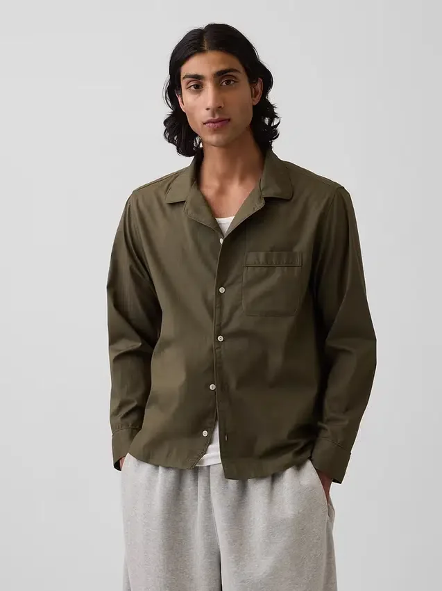 Camisa de pijama de corte holgado