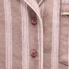 Camisa de pijama de franela a rayas holgada de GAP × Summer Fridays