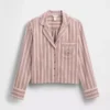 Camisa de pijama de franela a rayas holgada de GAP × Summer Fridays