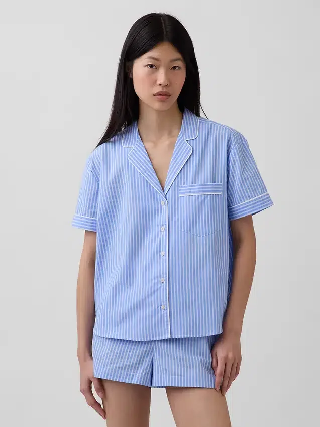Camisa de pijama de popelín
