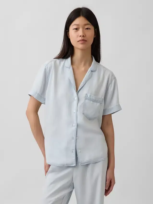 Camisa de pijama de popelín