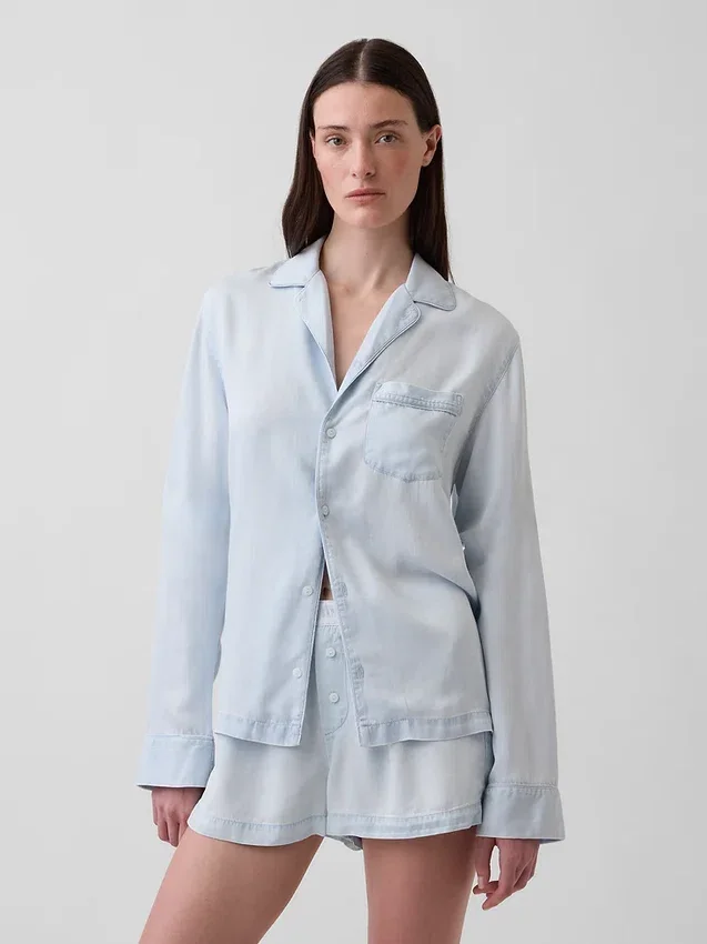 Camisa de pijama de popelín