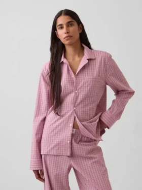 Camisa de pijama de popelín