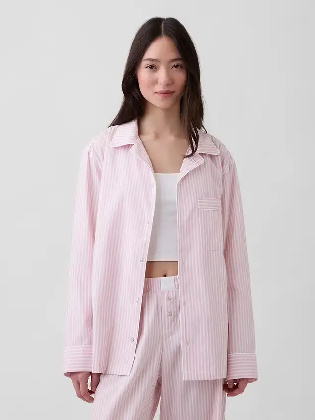 Camisa de pijama de popelín