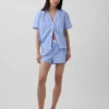 Pantalones cortos de pijama de popelín