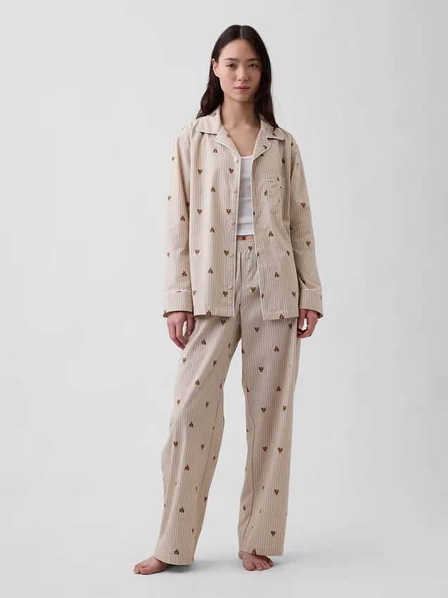 Camisa de pijama de popelín
