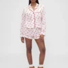 Camisa de pijama holgada de popelín «Kiss» de GAP × Summer Fridays