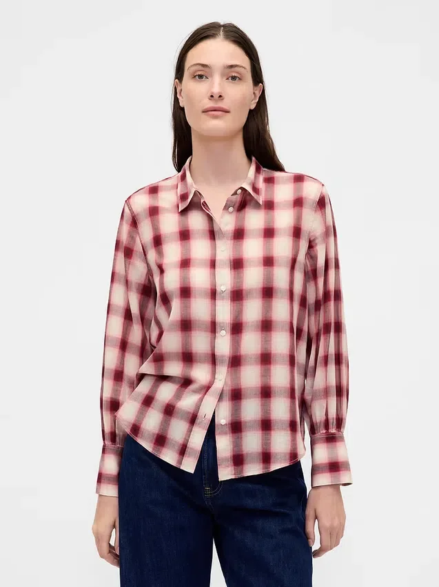 Camisa de voile a cuadros