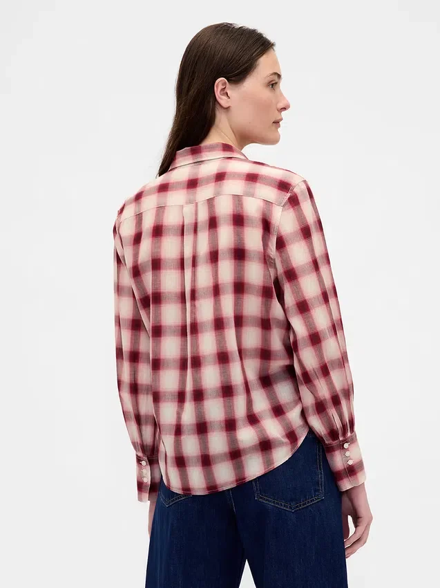 Camisa de voile a cuadros