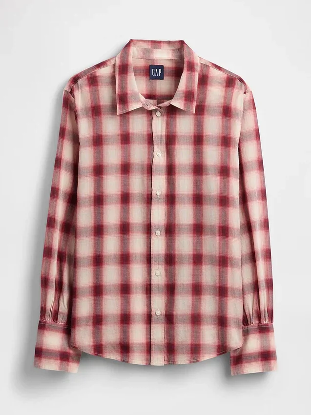 Camisa de voile a cuadros
