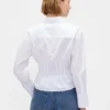 Camisa entallada de popelín de algodón orgánico
