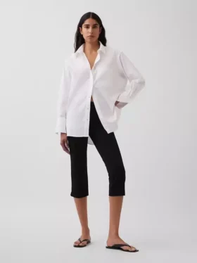 Camisa grande de algodón orgánico tipo Oxford