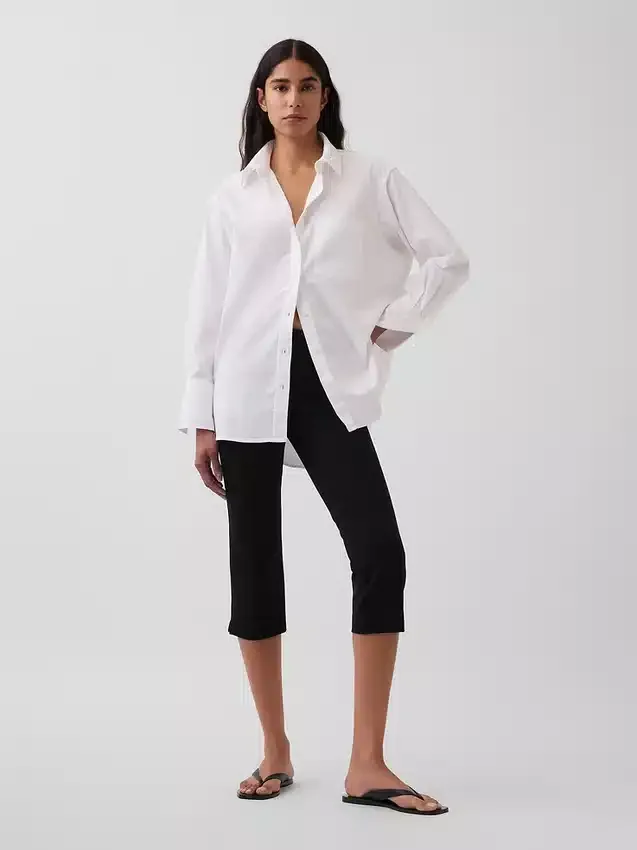Camisa grande de algodón orgánico tipo Oxford