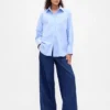 Camisa grande de algodón orgánico tipo Oxford