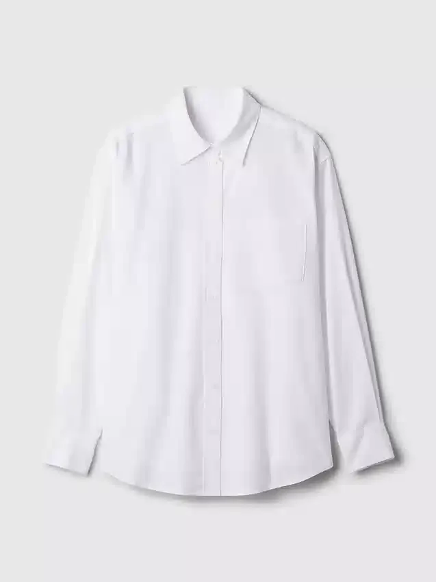 Camisa grande de algodón orgánico tipo Oxford