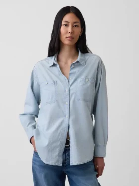 Camisa grande de mezclilla