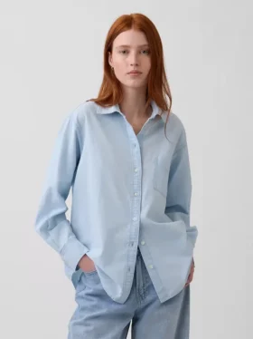 Camisa grande de mezclilla