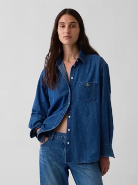 Camisa grande de mezclilla