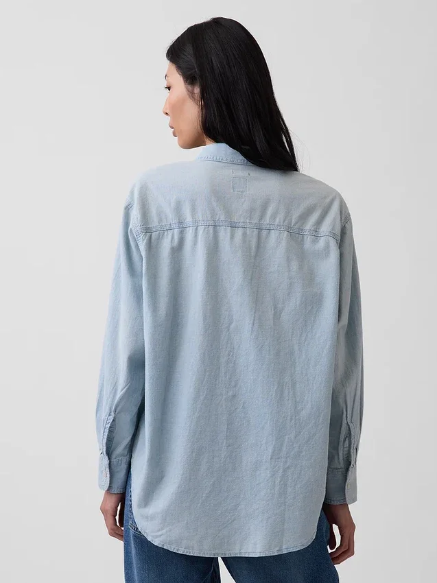 Camisa grande de mezclilla