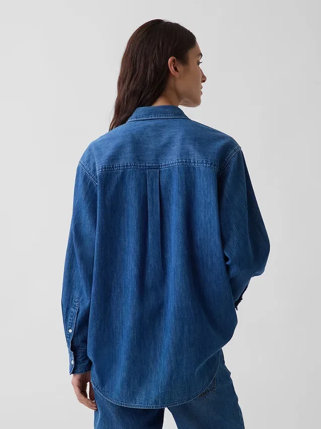 Camisa grande de mezclilla