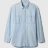 Camisa grande de mezclilla