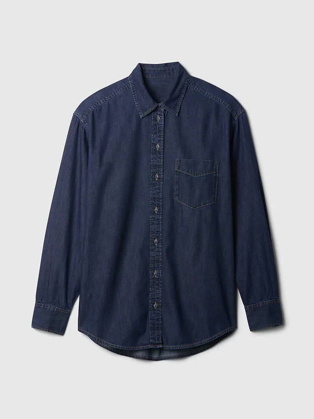 Camisa grande de mezclilla
