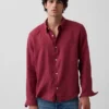 Camisa holgada 100 % lino