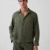 Camisa holgada 100 % lino