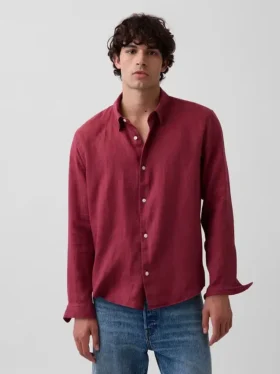 Camisa holgada 100 % lino