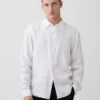 Camisa holgada 100 % lino