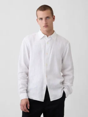 Camisa holgada 100 % lino