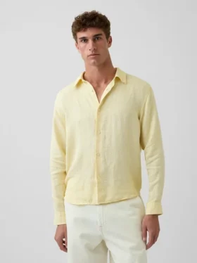 Camisa holgada 100 % lino