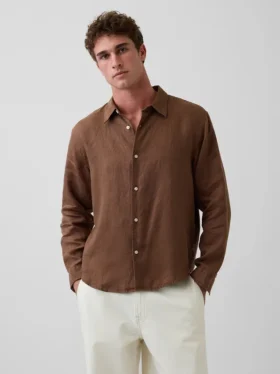 Camisa holgada 100 % lino