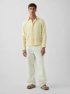 Camisa holgada 100 % lino