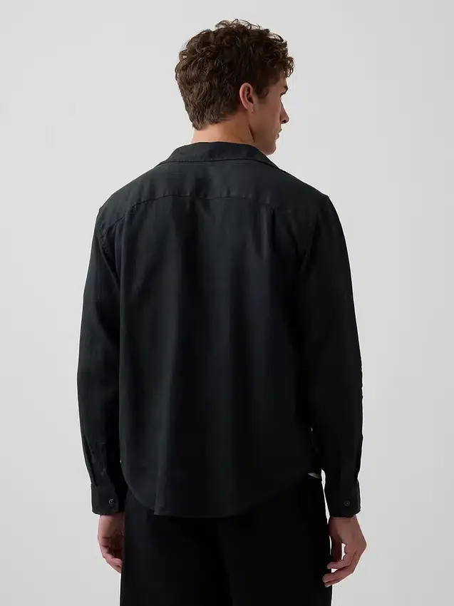 Camisa holgada 100 % lino
