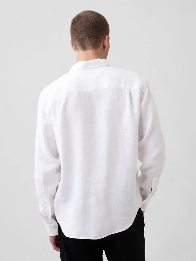 Camisa holgada 100 % lino
