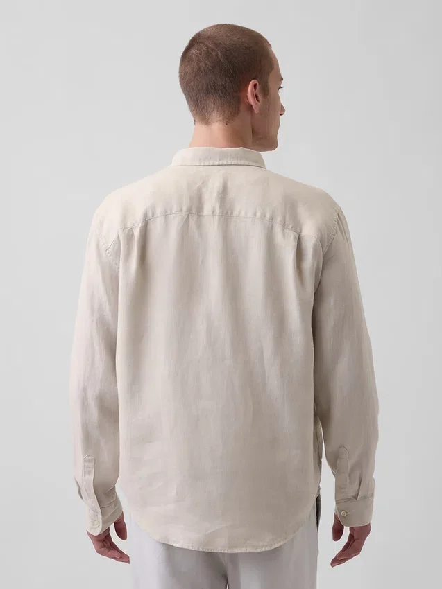 Camisa holgada 100 % lino