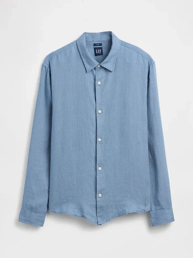 Camisa holgada 100 % lino