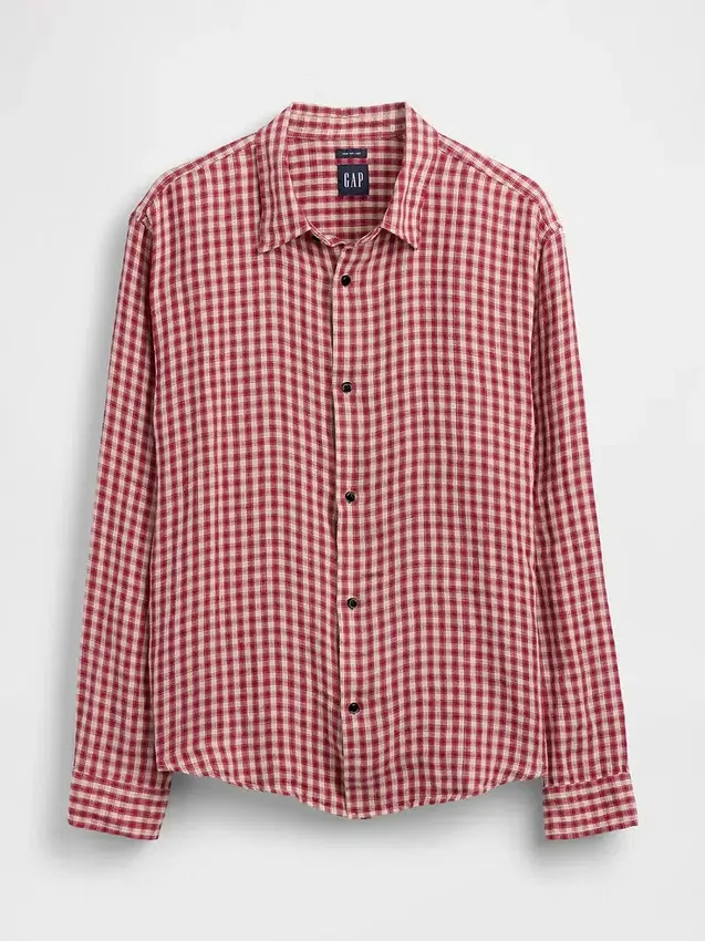 Camisa holgada 100 % lino