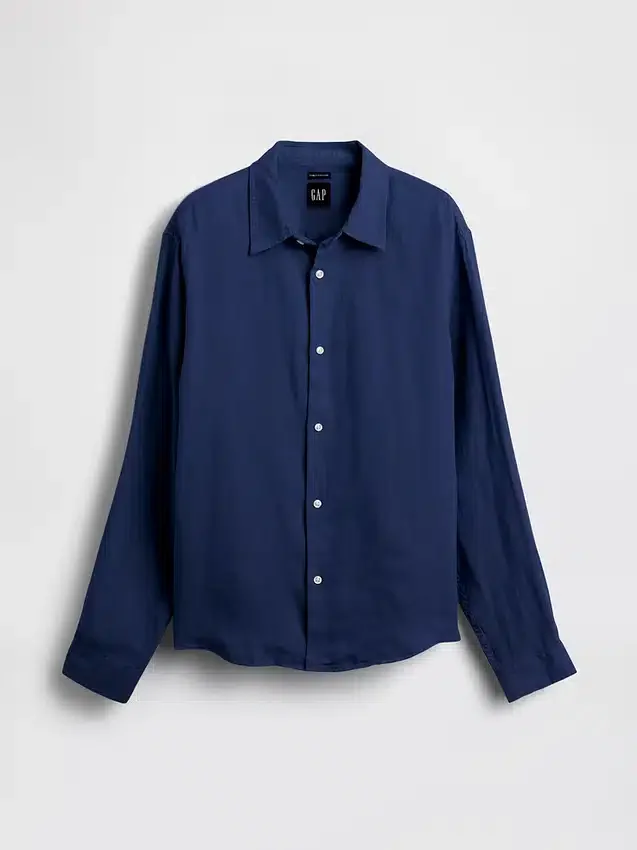 Camisa holgada 100 % lino
