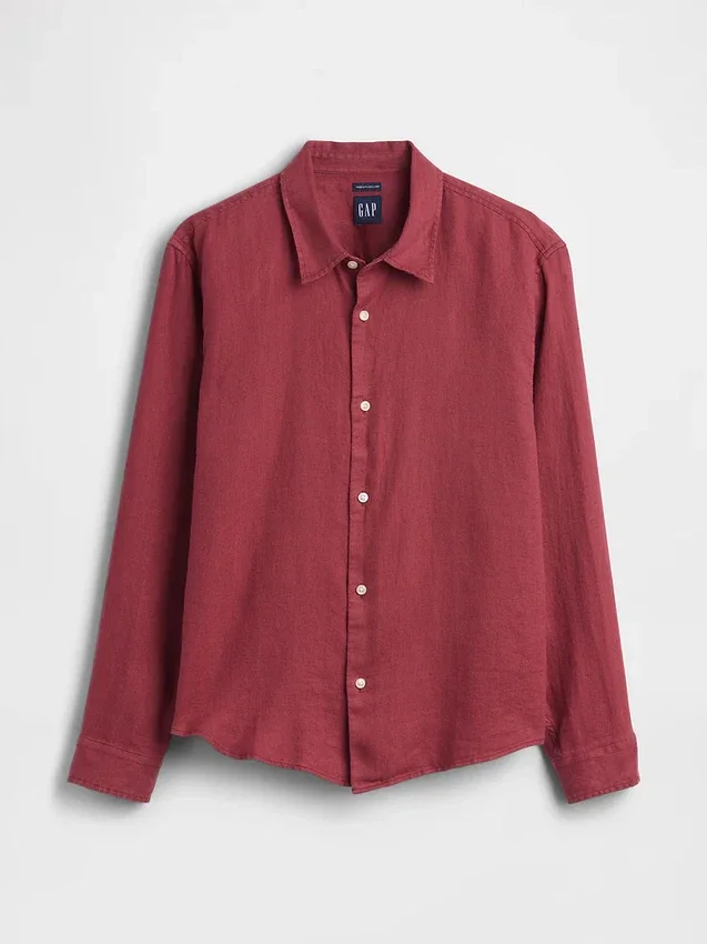 Camisa holgada 100 % lino