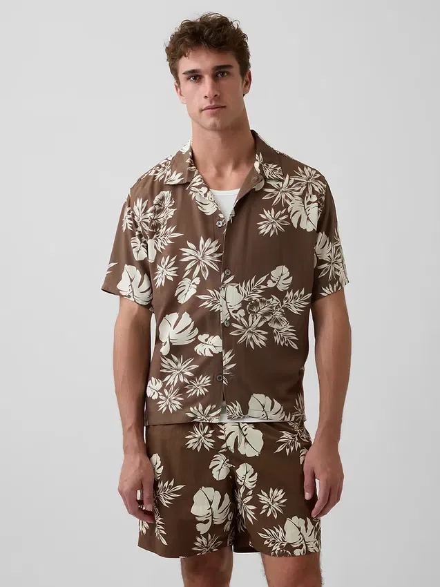 Camisa holgada con cuello camp