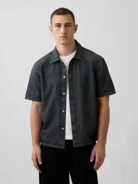 Camisa holgada de mezclilla